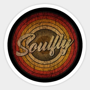 arjunthemaniac, circle retro faded Soulfly Sticker